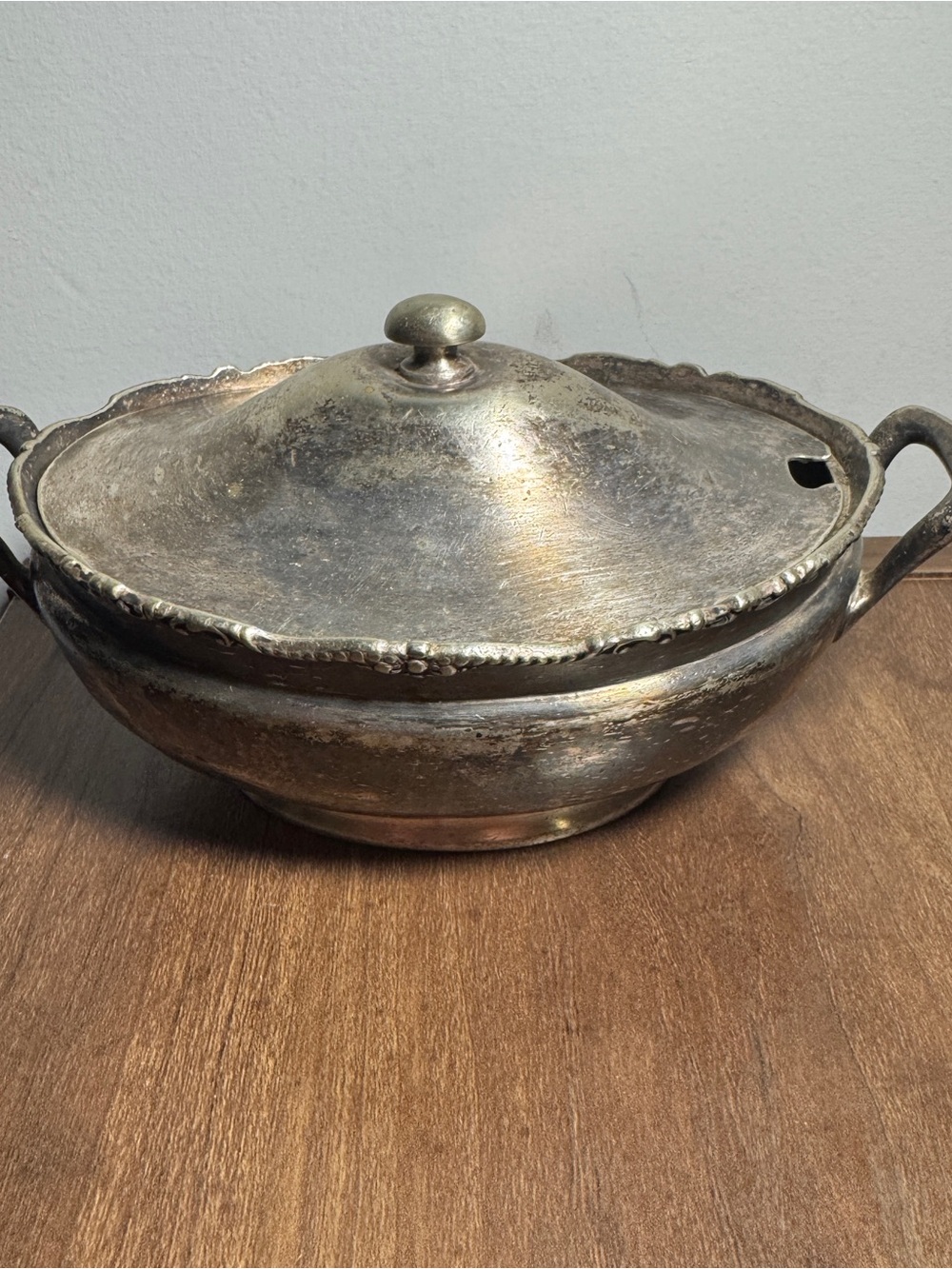 Vintage 1938 Reed & Barton Silver Soldered Condiment Jar 1359 1P Colonial Stamp